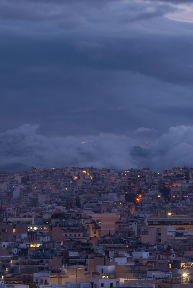 Athens Greece at Dusk