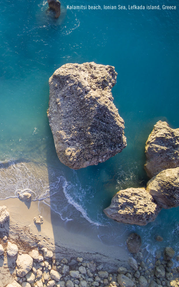 Kalamitsi beach at the Ionian Sea, Lefkada island, Greece