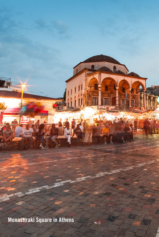 Monastiraki Square in Athens Monastiraki Square in Athens