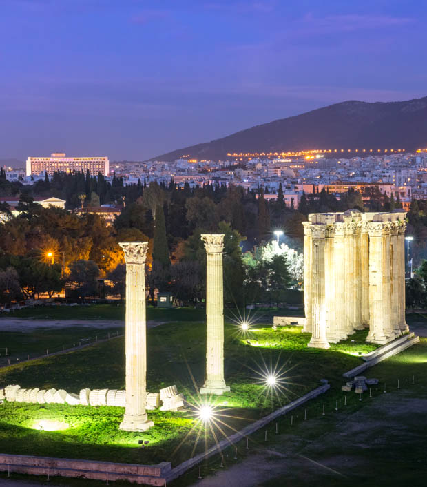 Temple ruins in Athens Greece Temple ruins in Athens Greece