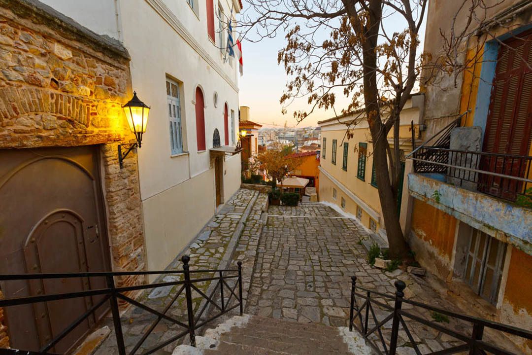 Backstreet Plaka in Athens Greece in late Autumn