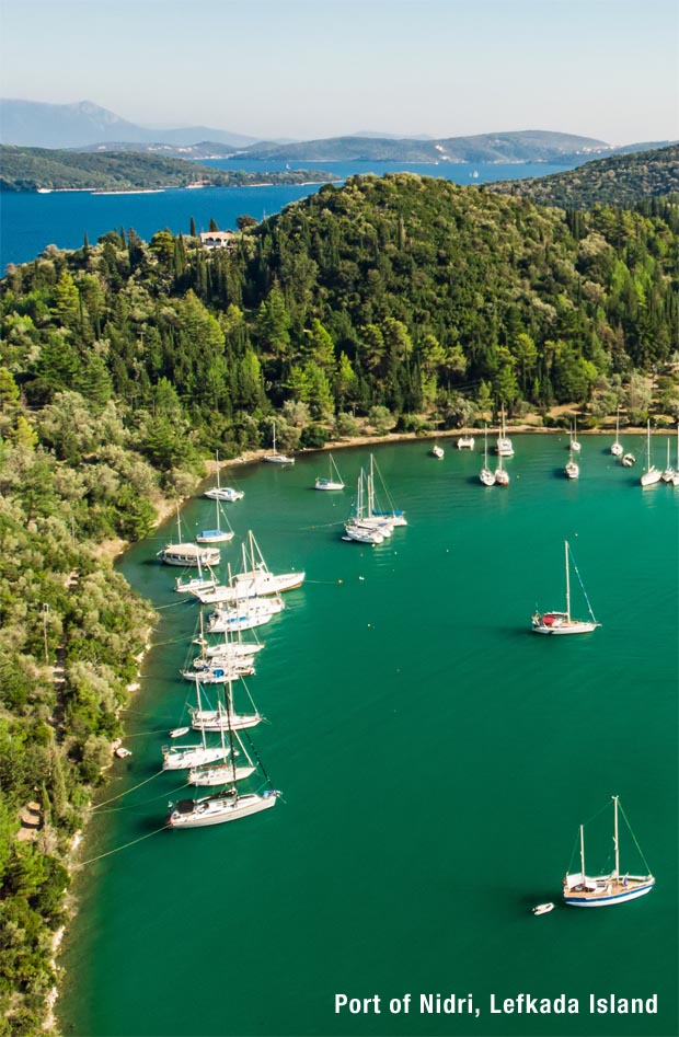 Port of Nidri on Lefkada Island 