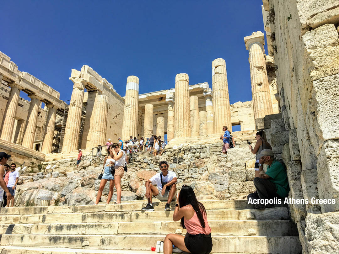 Tourists at the Acropolis