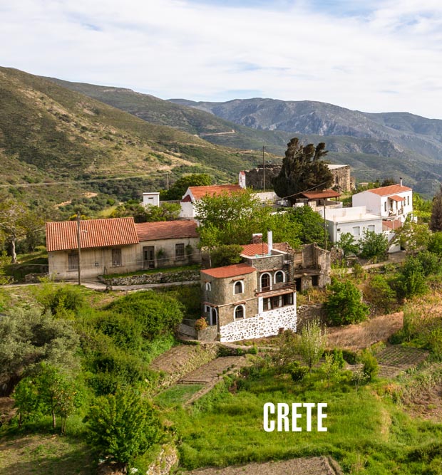 Mountainside home on Crete