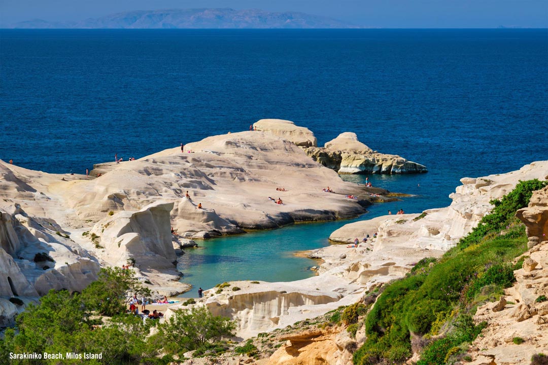Sarakiniko Beach on Milos Island