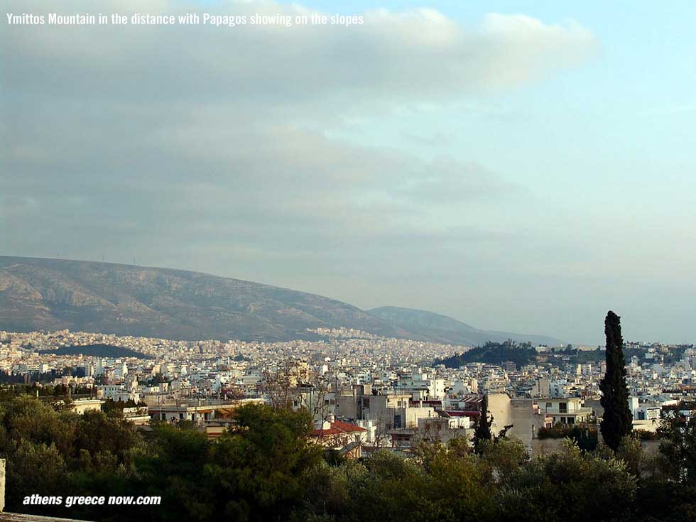 Athens Greece View toward Ymittos