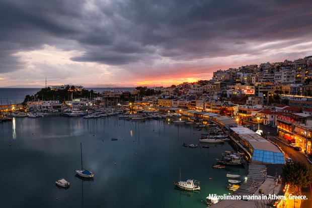 Mikrolimano marina in Athens, Greece.