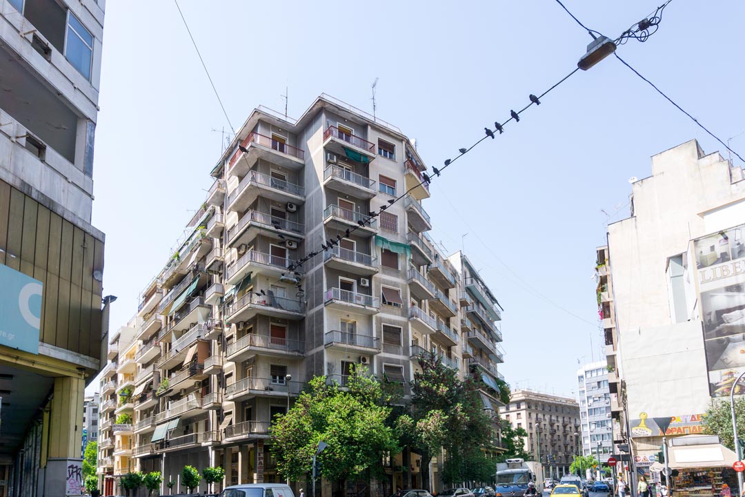 An apartment tower in Athens Greece An apartment tower in Athens Greece
