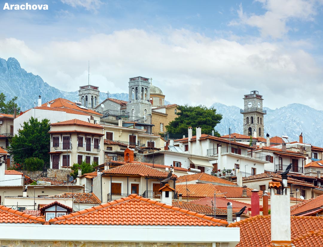 Click to enlarge - The rooftops of Arachova The rooftops of Arachova