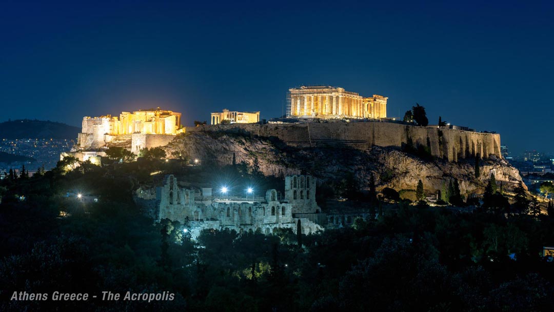 At night at the Acropolis At night at the Acropolis