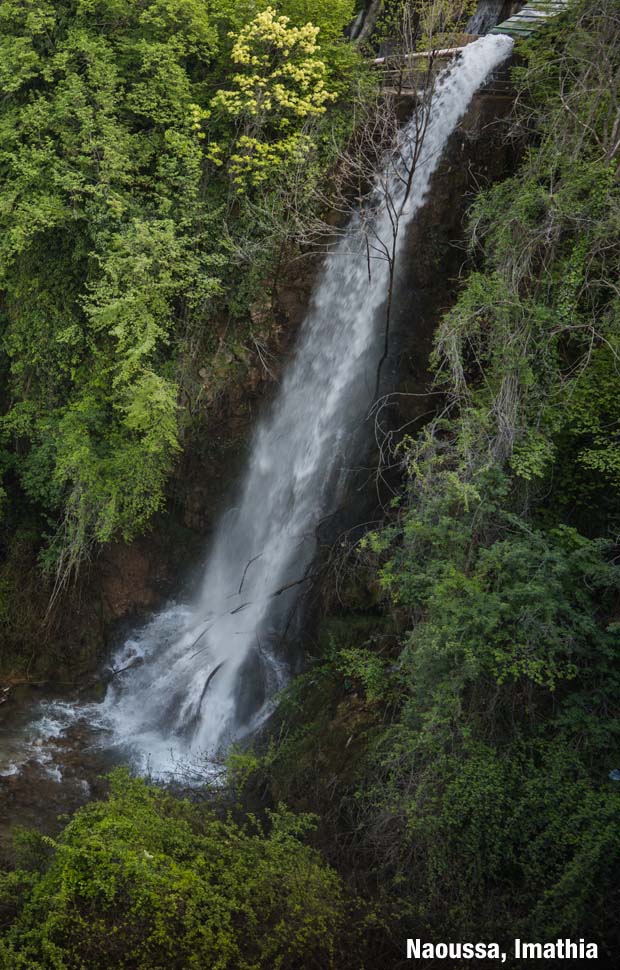 Waterfalls at Naoussa at Imathia in Greece