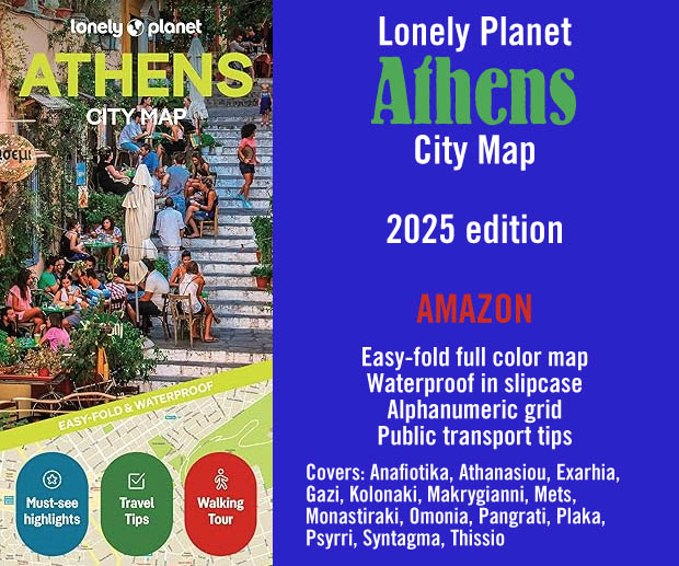 Athens City map Lonely Planet Amazon